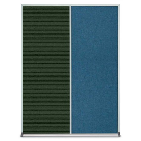 United Visual Products Single Door Radius Corkboard, 36"X36", S UV8002-SATIN-RUBBER